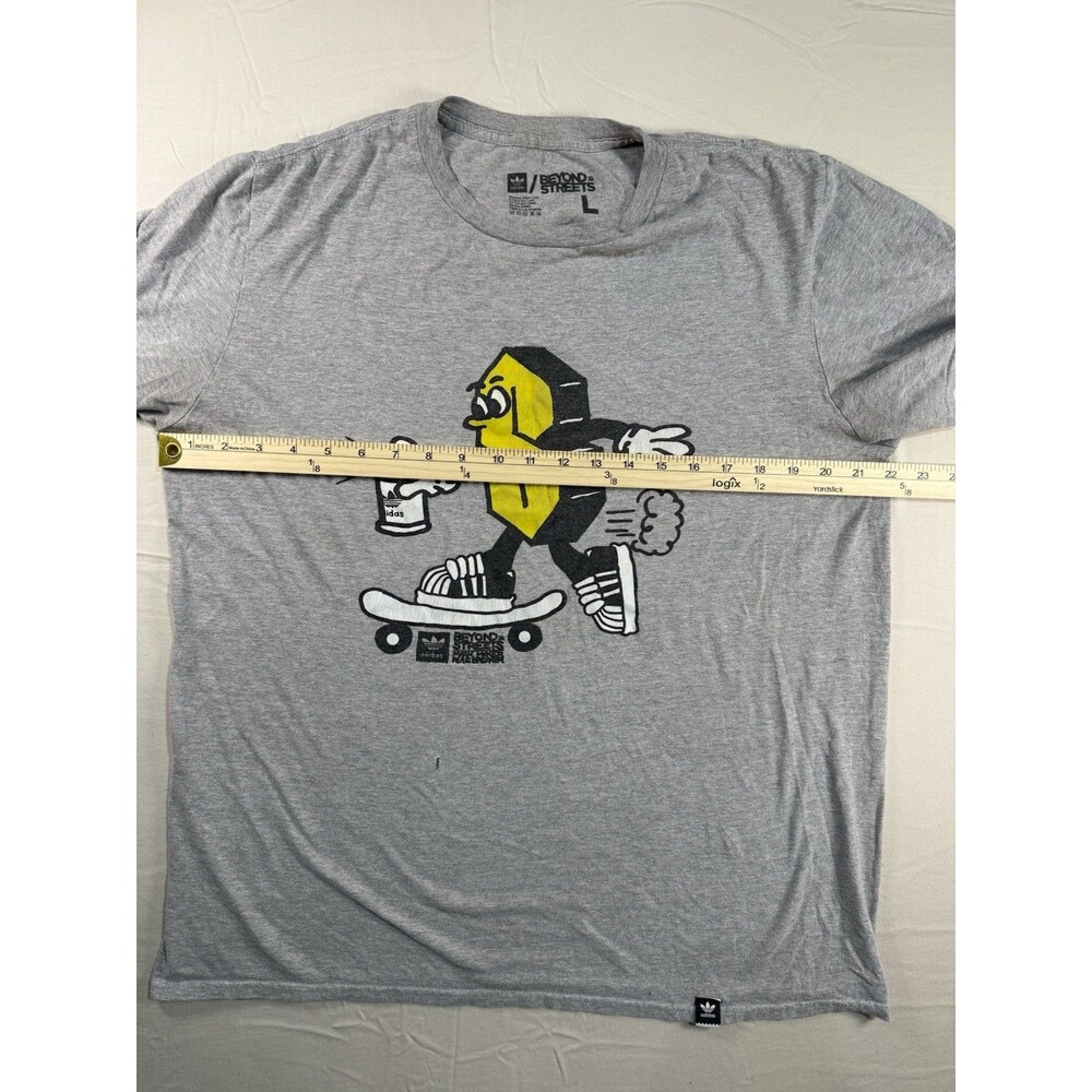 ADIDAS Originals “Beyond The Streets” T‑Shirt – Men’s L – Gray – Cotton – Street - Picture 6 of 9